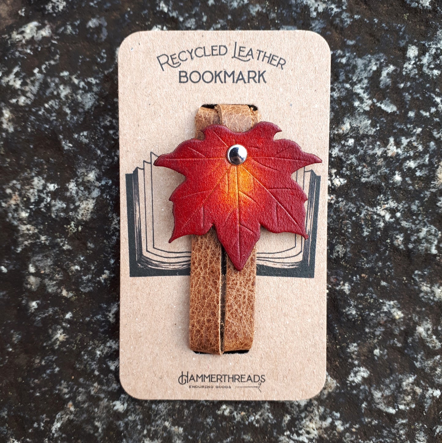 Leather Bookmarks by Hammerthreads - Assorted Leaves