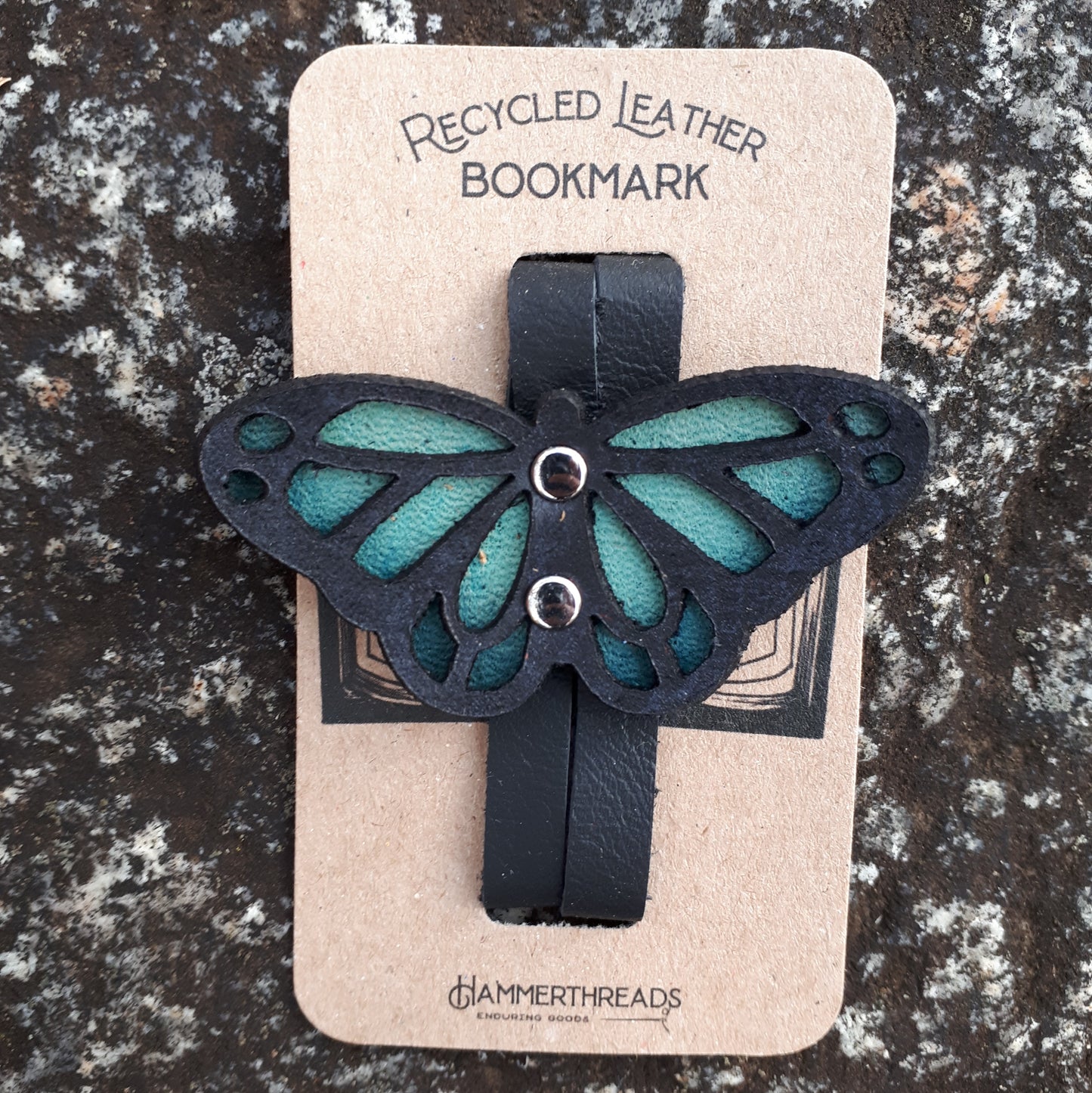 Leather Bookmarks by Hammerthreads- Butterflies
