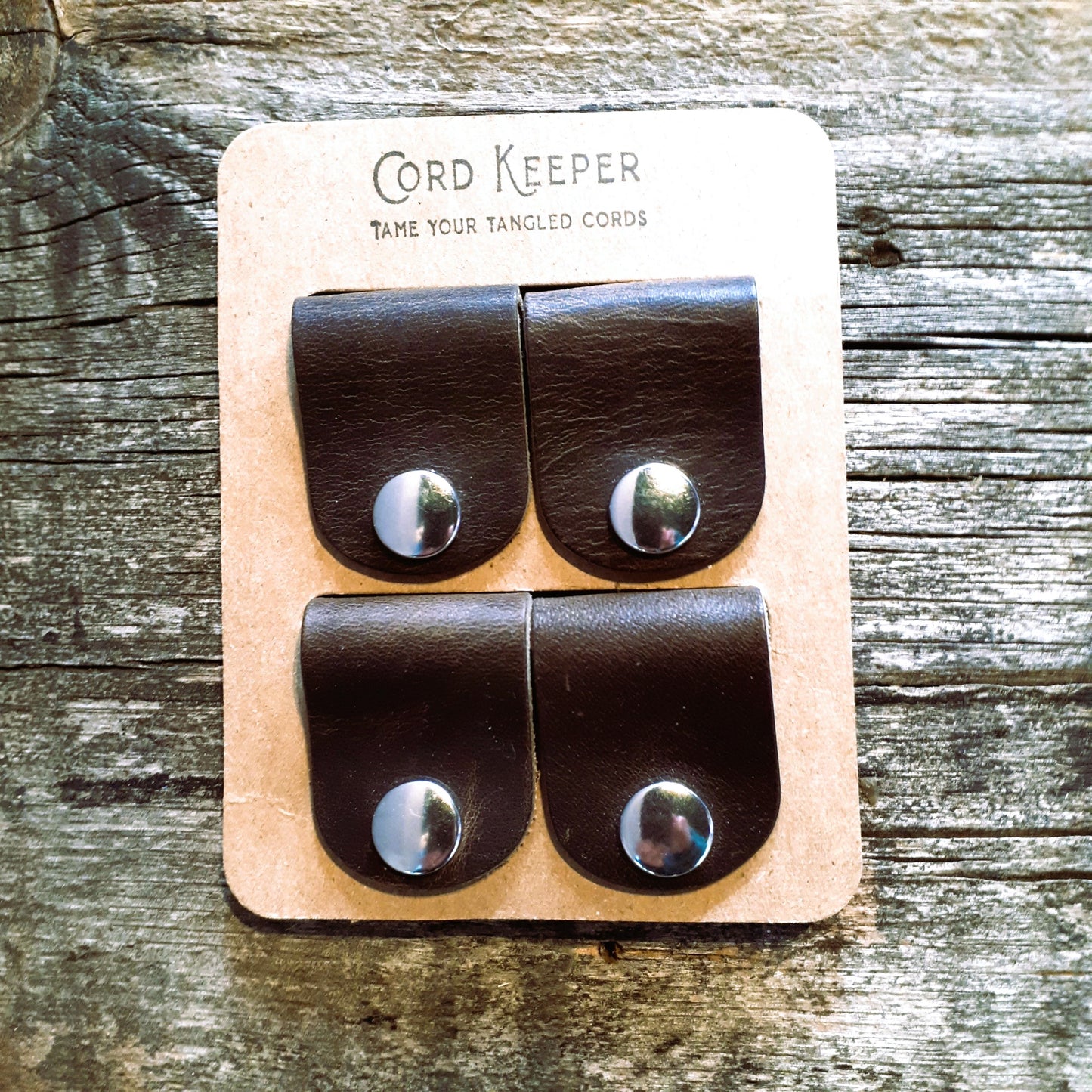 Leather Cord Keepers by Hammerthreads - Pack of 4