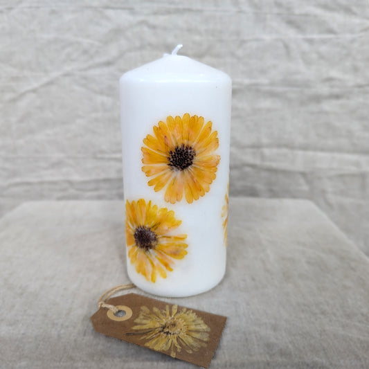 Pressed Flower Candles
