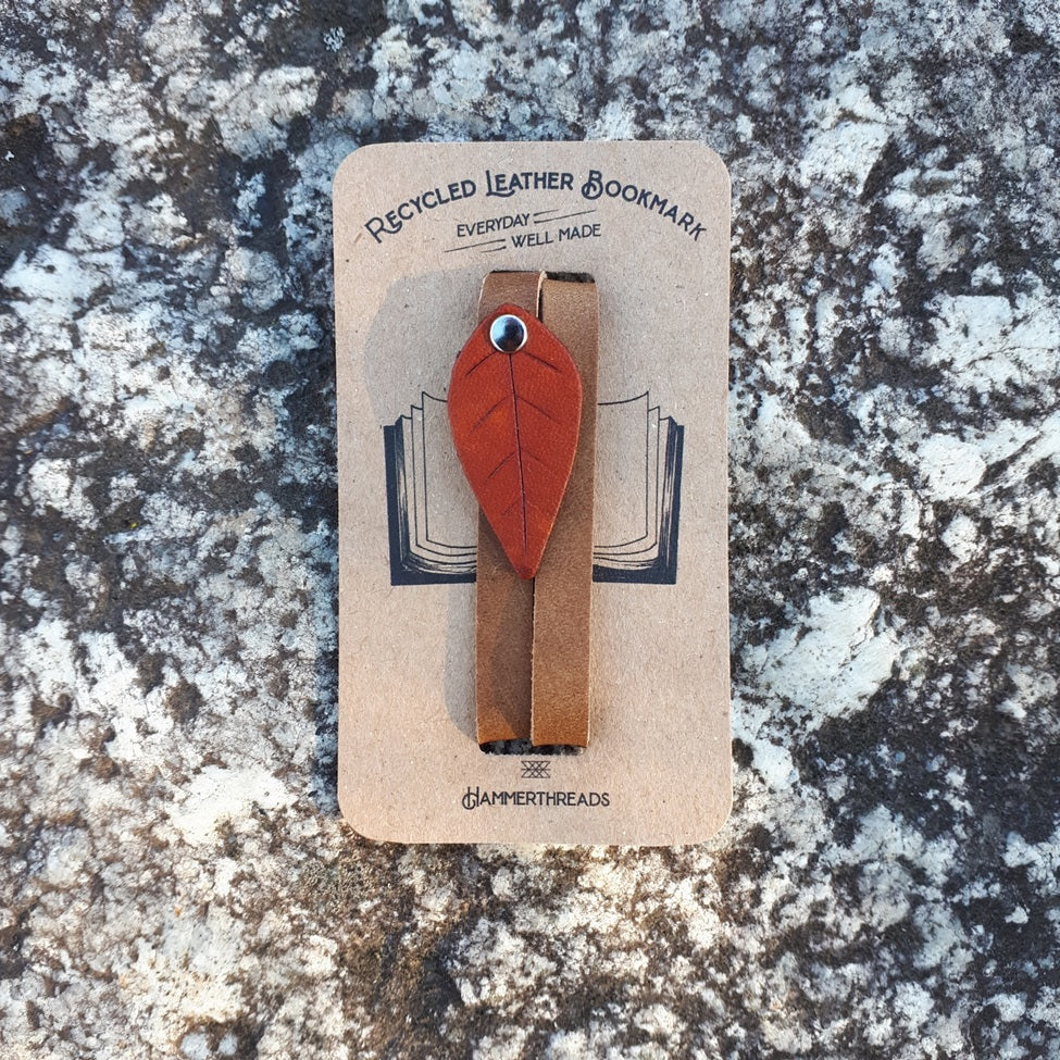Leather Bookmarks by Hammerthreads - Assorted Leaves