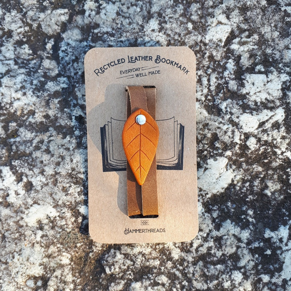 Leather Bookmarks by Hammerthreads - Assorted Leaves
