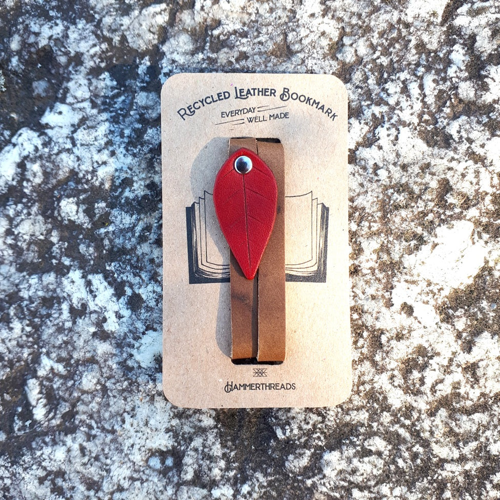 Leather Bookmarks by Hammerthreads - Assorted Leaves