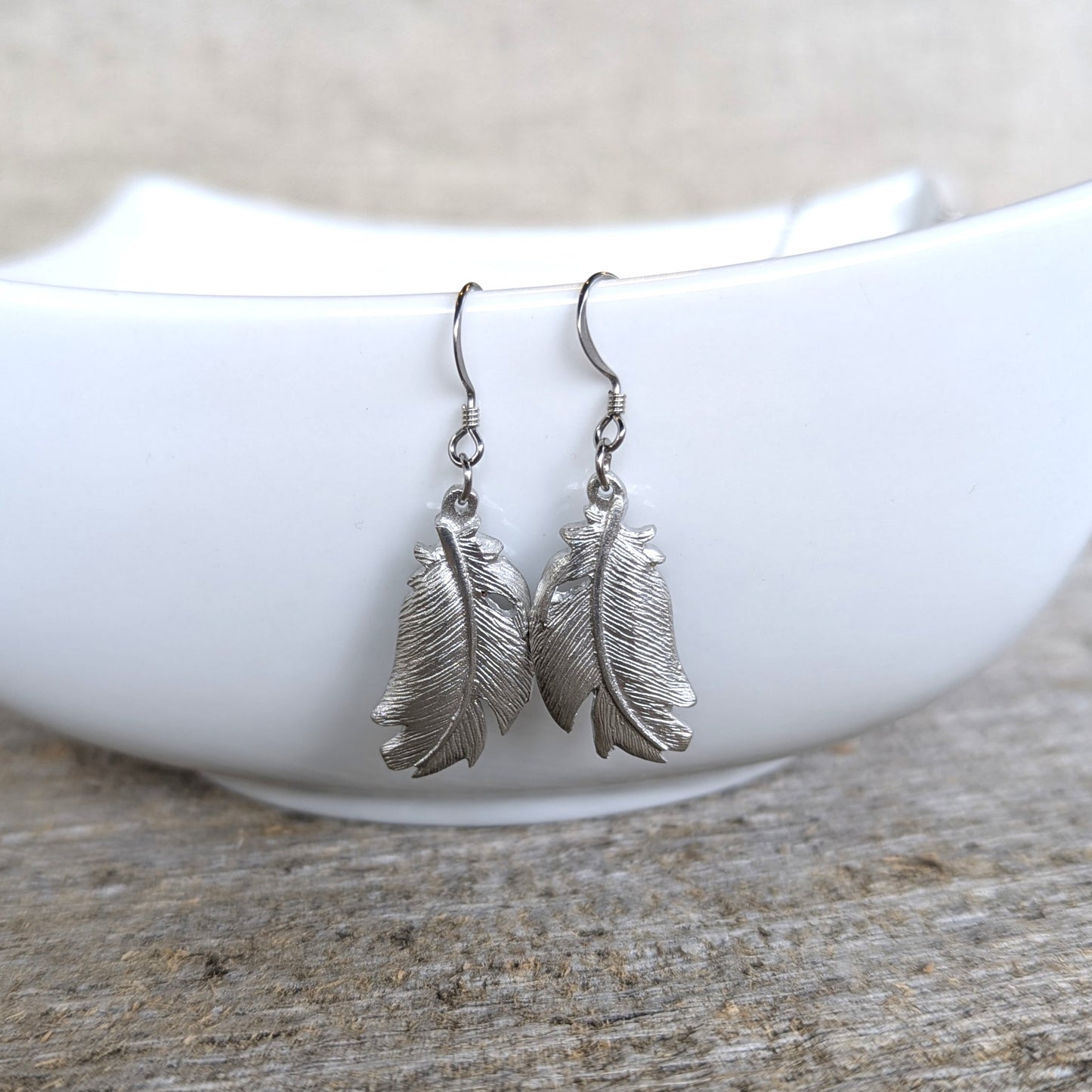 Amos Pewter Jewellery - Feather