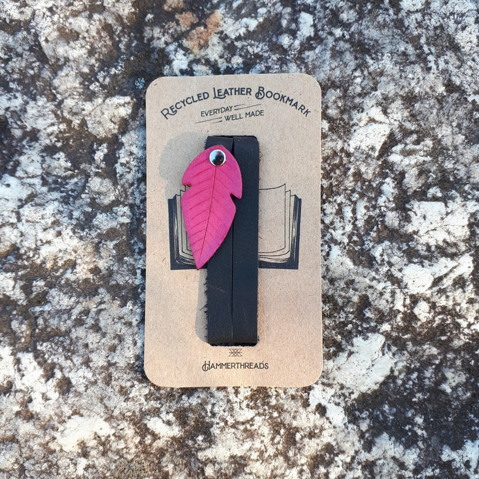 Leather Bookmarks by Hammerthreads - Feathers