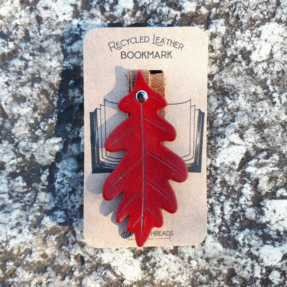 Leather Bookmarks by Hammerthreads - Assorted Leaves