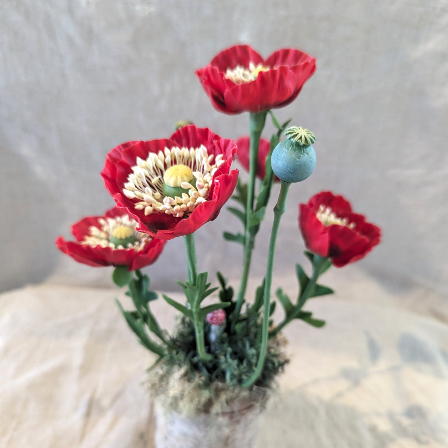 Chaba's Clay Flowers - Poppies