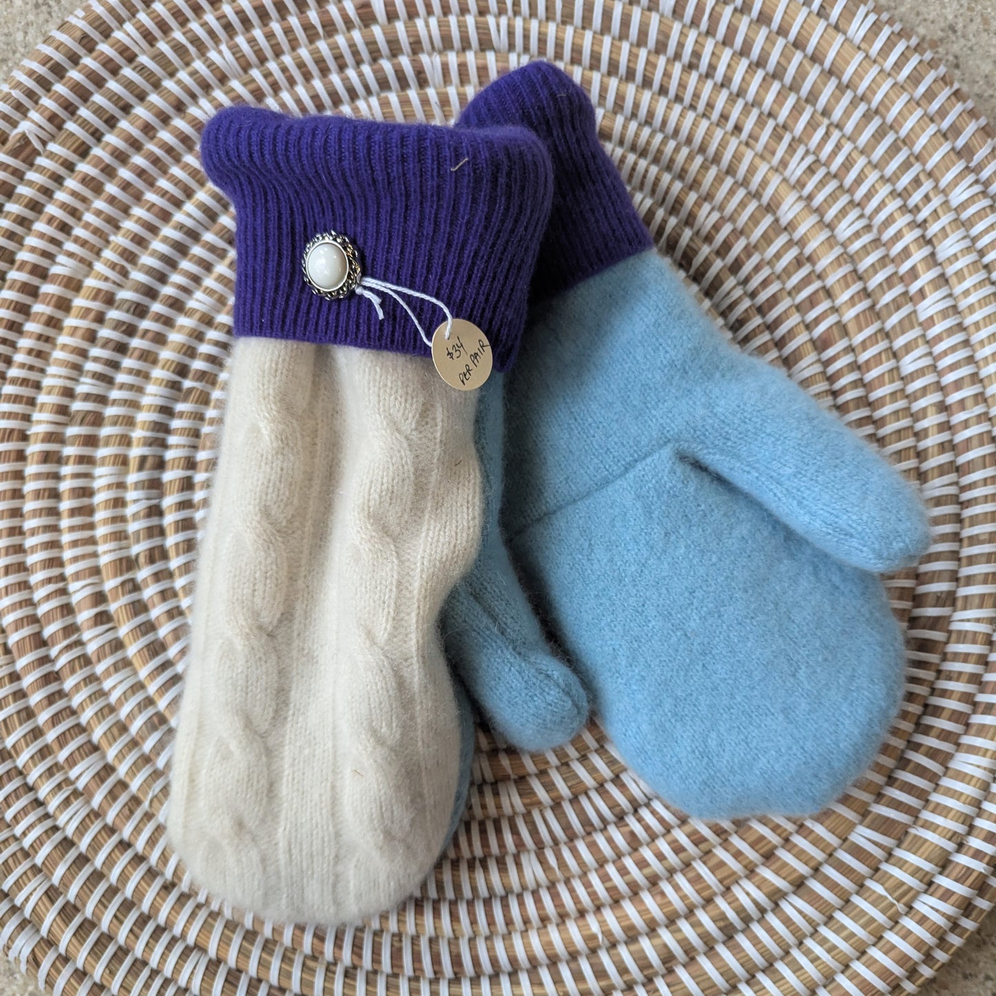Upcycled Wool/Cashmere Mittens