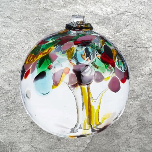 Kitras Art Glass - Blown Glass Ball - Tree of Luck