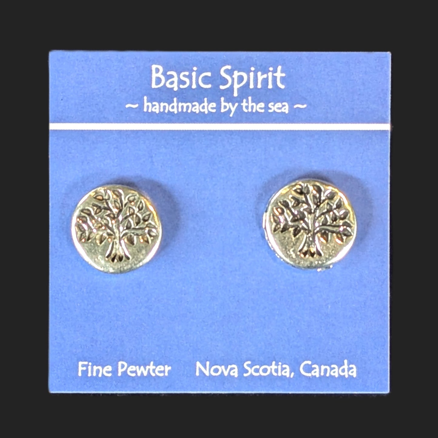 Basic Spirit - Pewter Stud Earrings