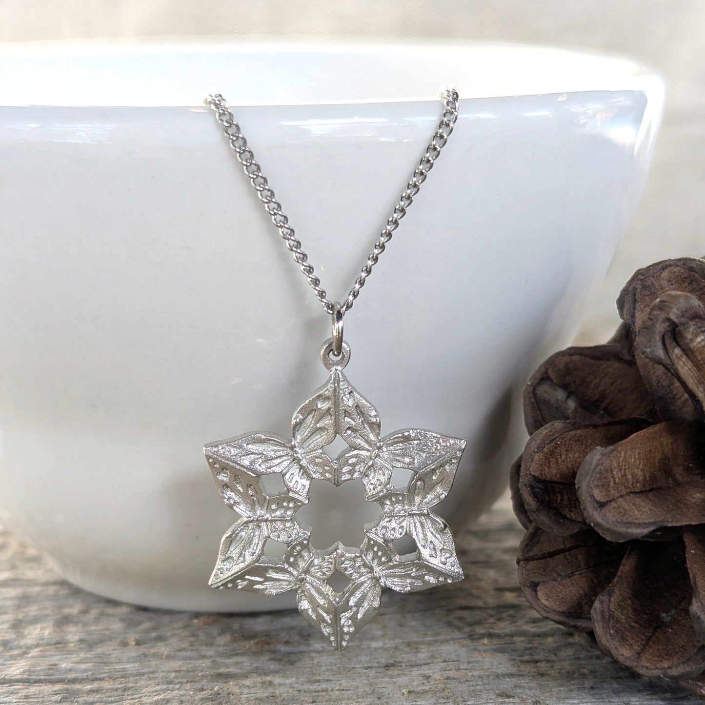 Amos Pewter Jewellery - Winter Blossom