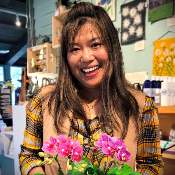 Chaba's Clay Flowers - Cattleya Orchid on Driftwood