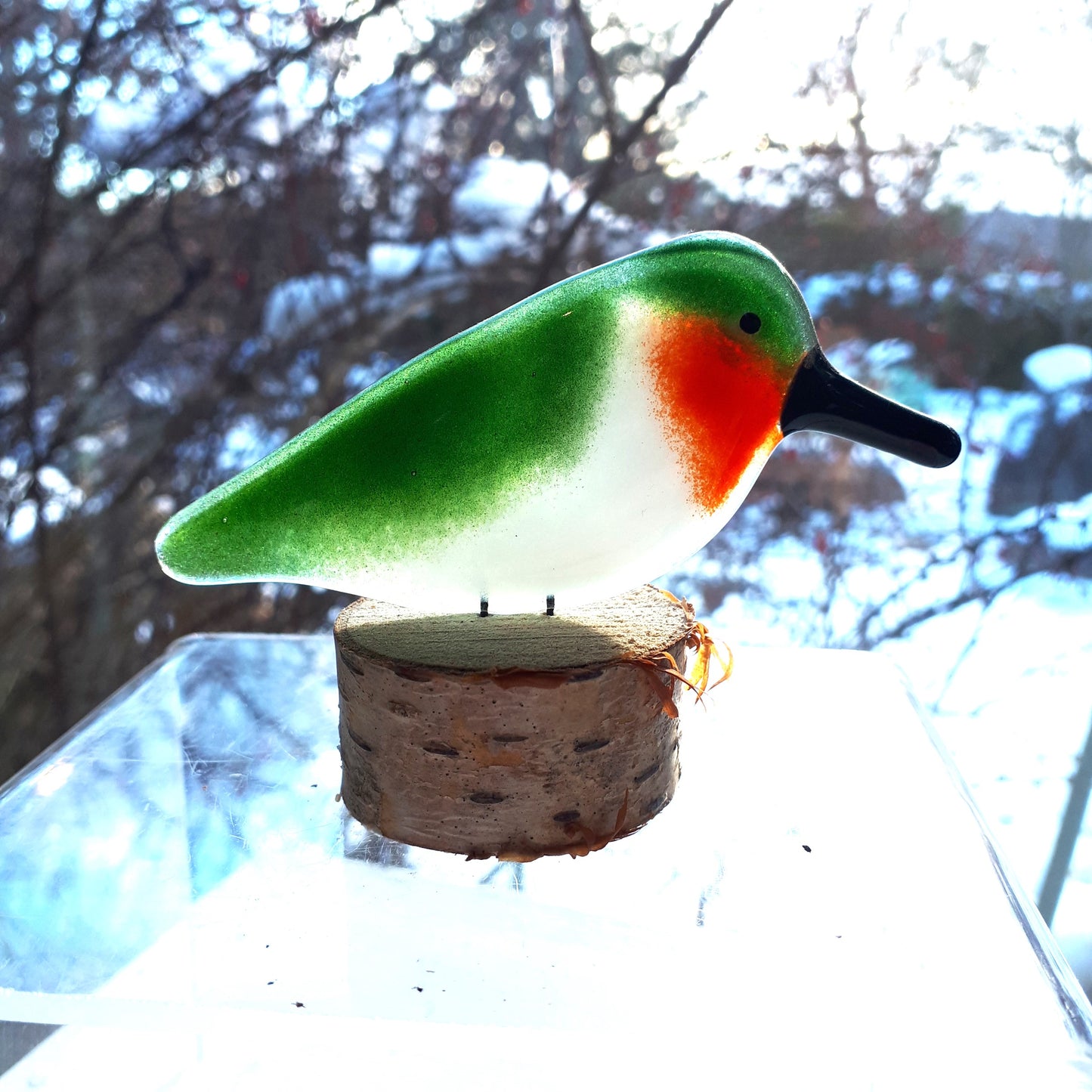 Fused Glass - Hummingbird Chick