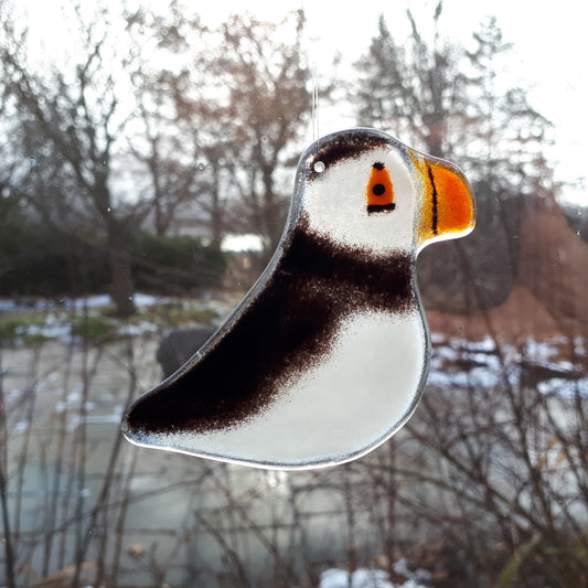 Hanging Fused Glass Birds