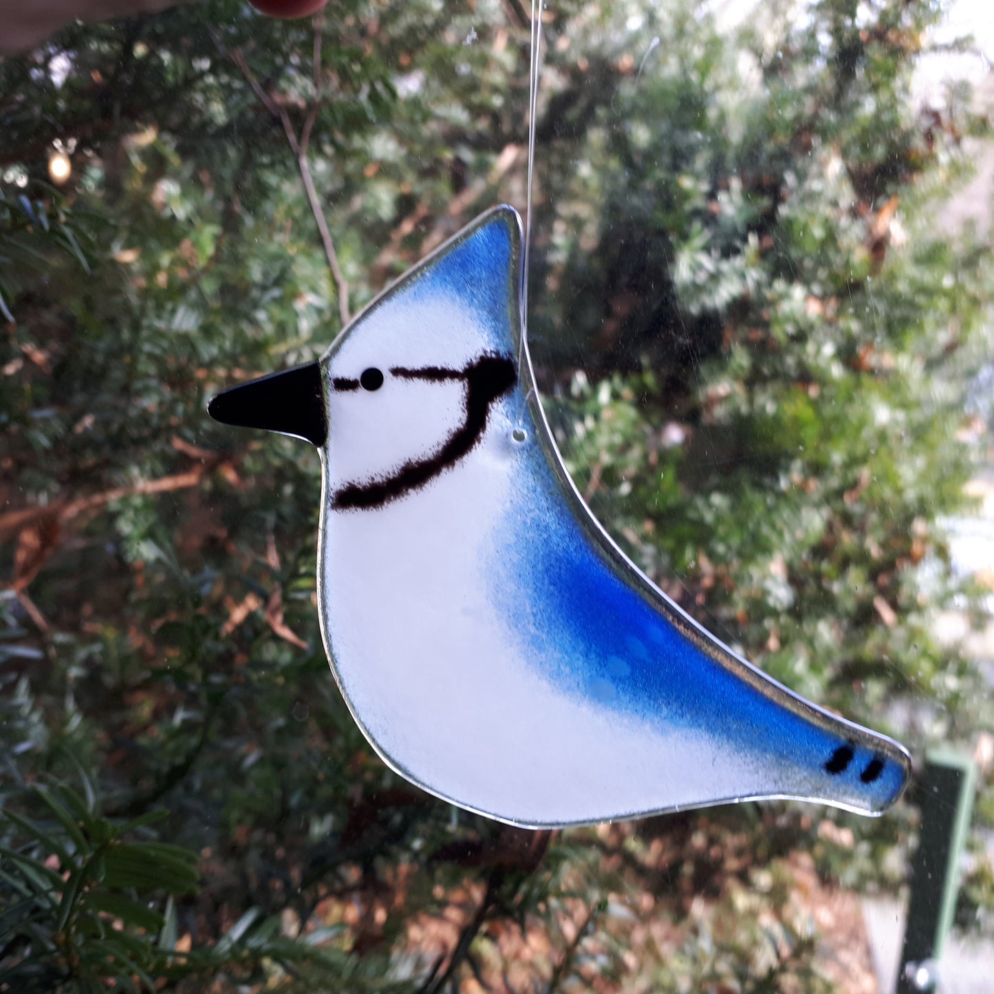 Hanging Fused Glass Birds