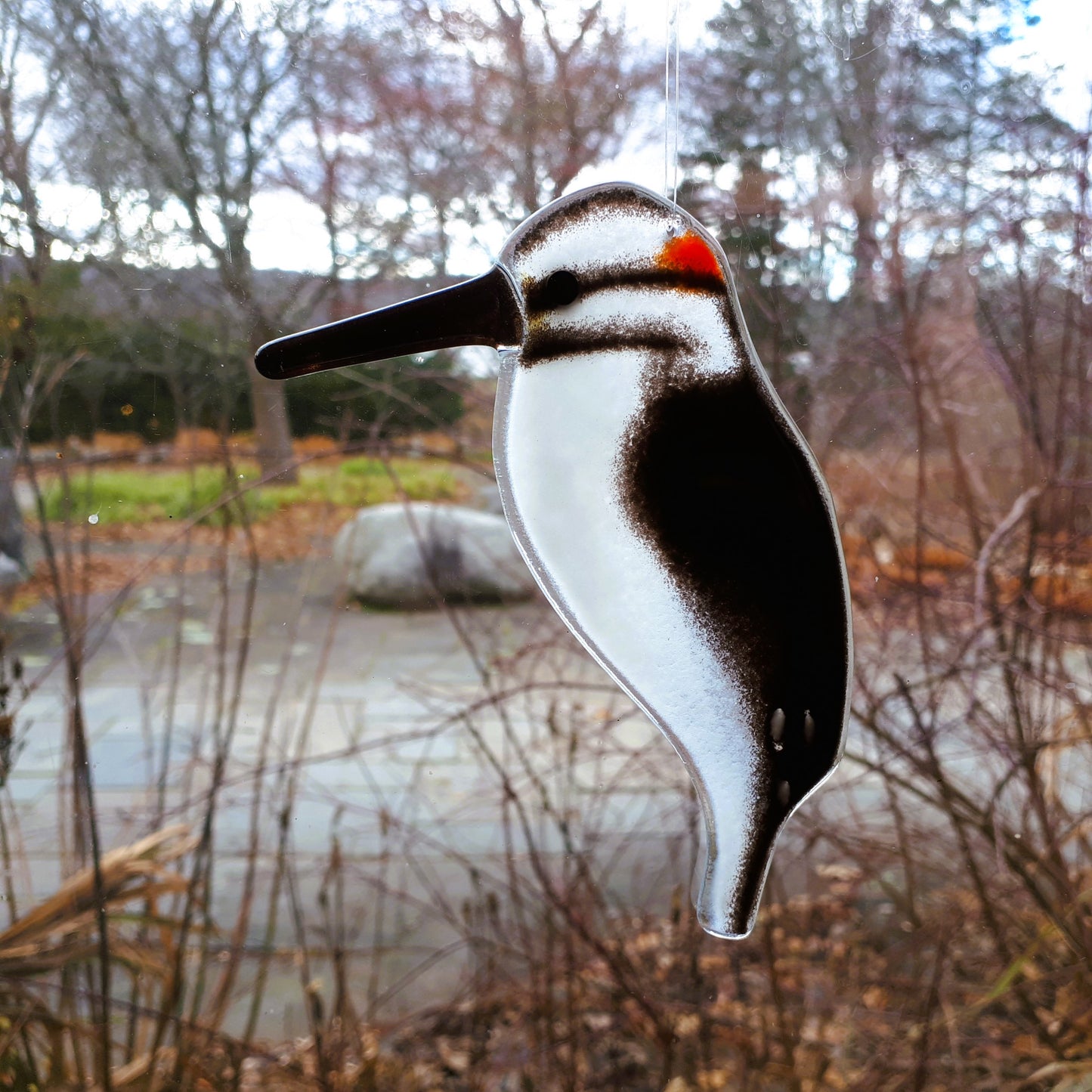 Hanging Fused Glass Birds