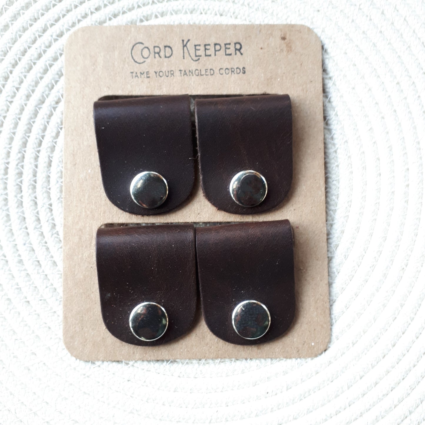 Leather Cord Keepers by Hammerthreads - Pack of 4