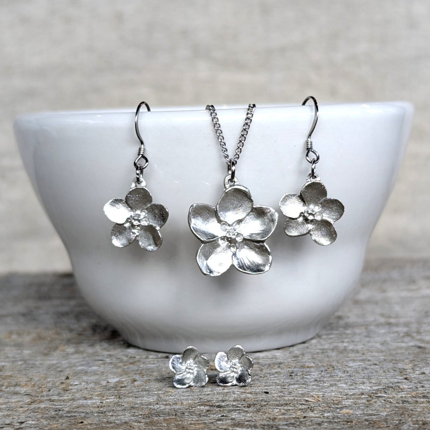 Amos Pewter Jewellery - Apple Blossom