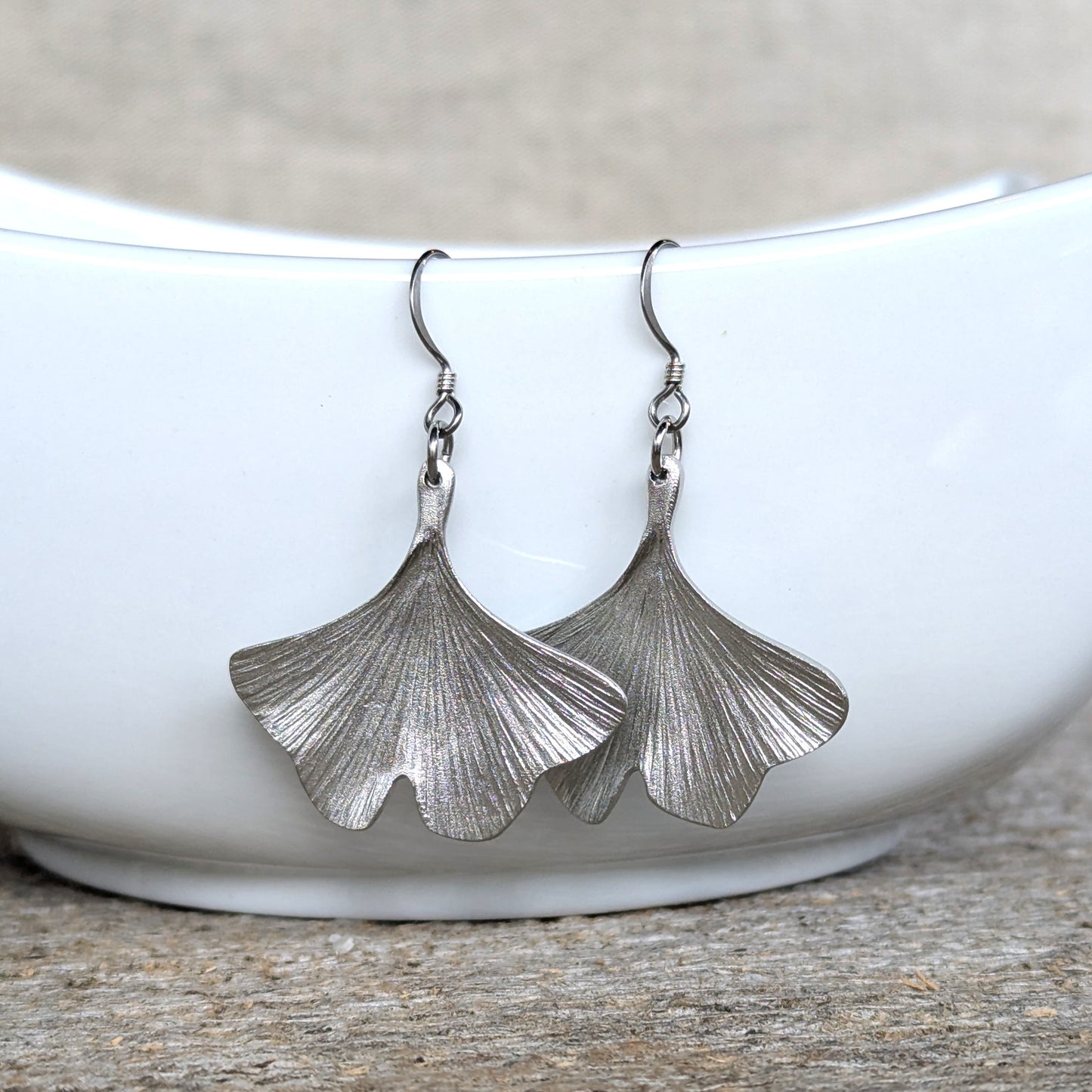 Amos Pewter Jewellery - Ginkgo