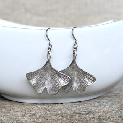 Amos Pewter Jewellery - Ginkgo