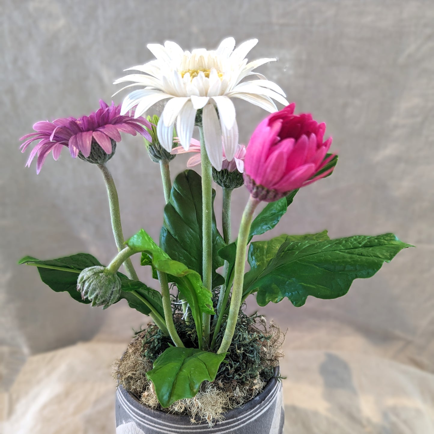 Chaba's Clay Flowers - Gerbera Daisy Bouquet