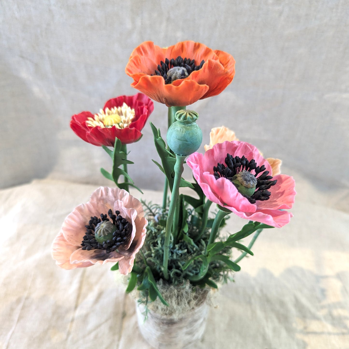 Chaba's Clay Flowers - Poppies