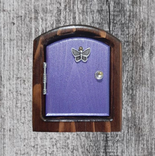Fairy Door - Pips n' Squeaks Square, Purple with Butterfly