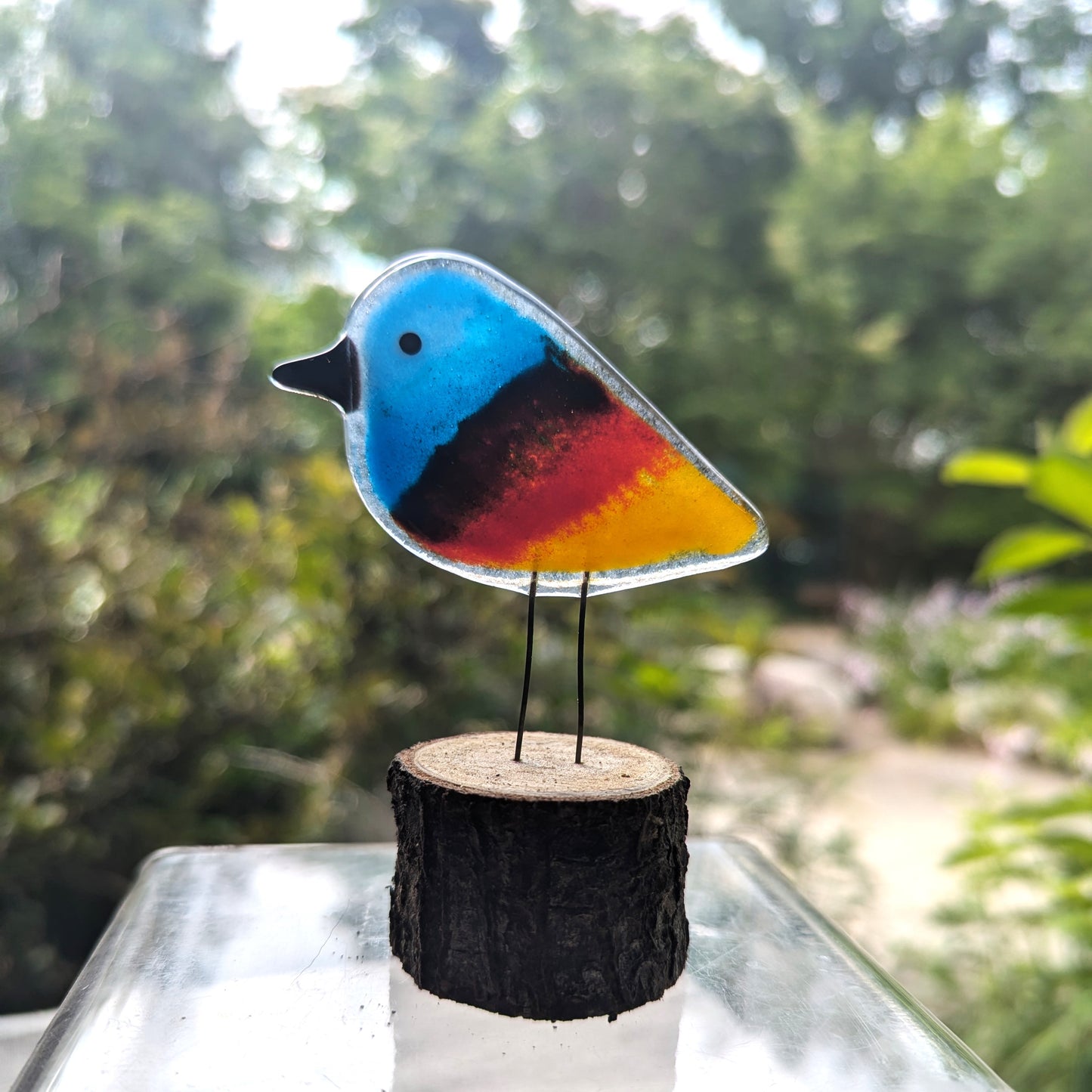 Fused Glass - Rainbow Chick