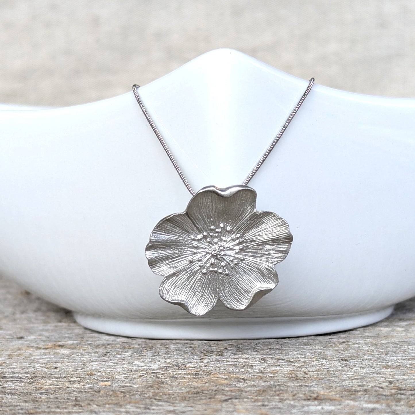 Amos Pewter Jewellery - Wild Rose