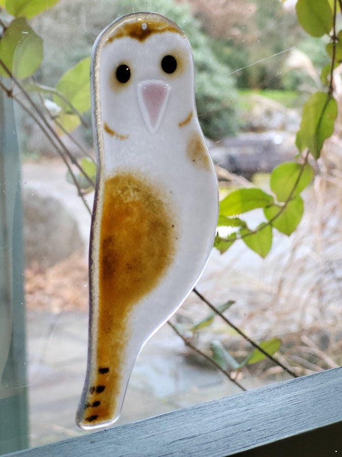 Hanging Fused Glass Birds