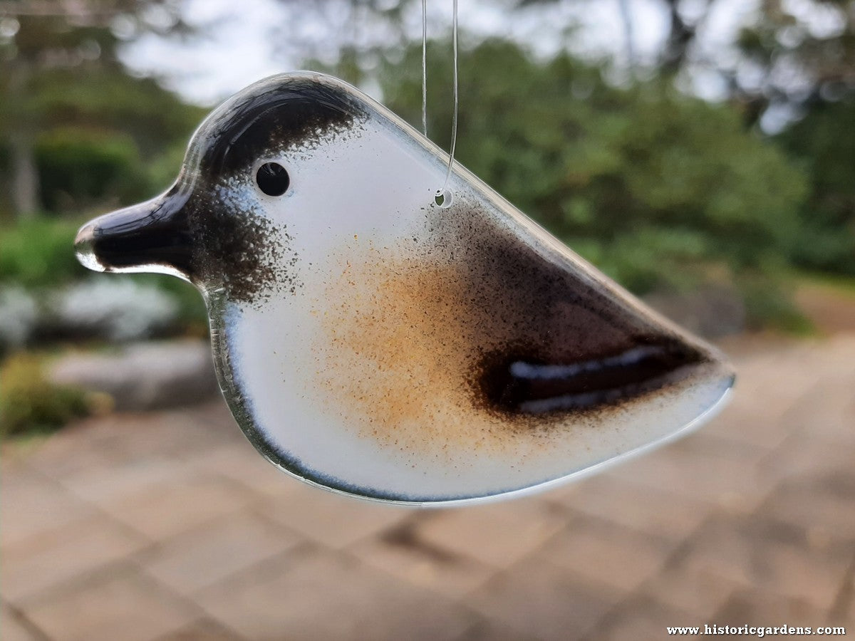 Hanging Fused Glass Birds